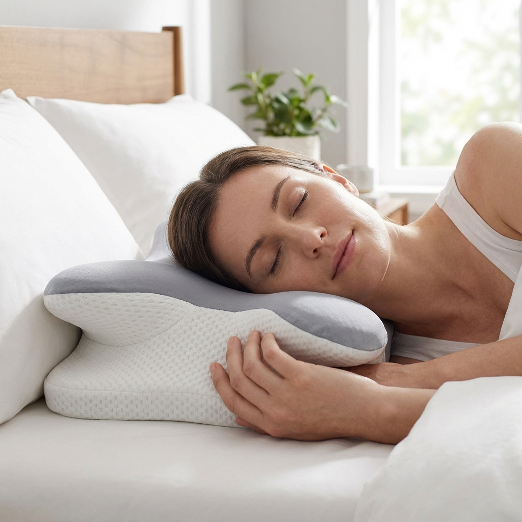 Oreiller ergonomique anti-douleurs cervicales